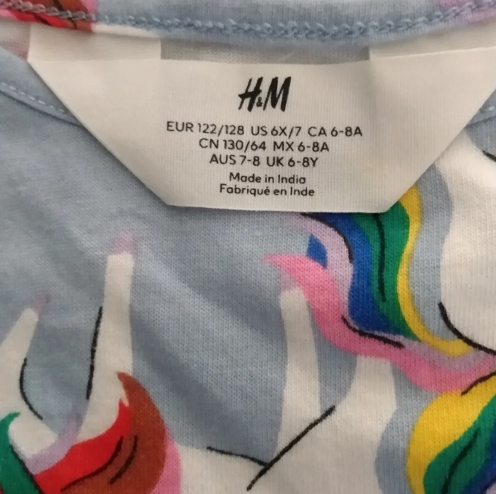 H&M girls Unicorn Long Sleeve Dress EUC